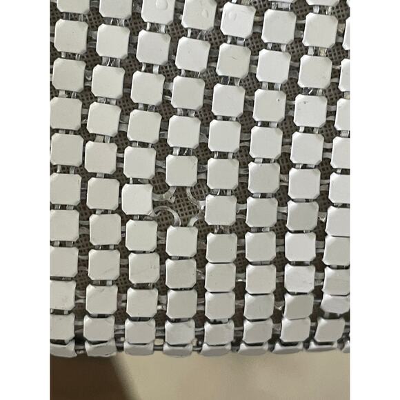 Vintage White Mesh Bag Gold Shoulder Bag - Picture 8 of 9